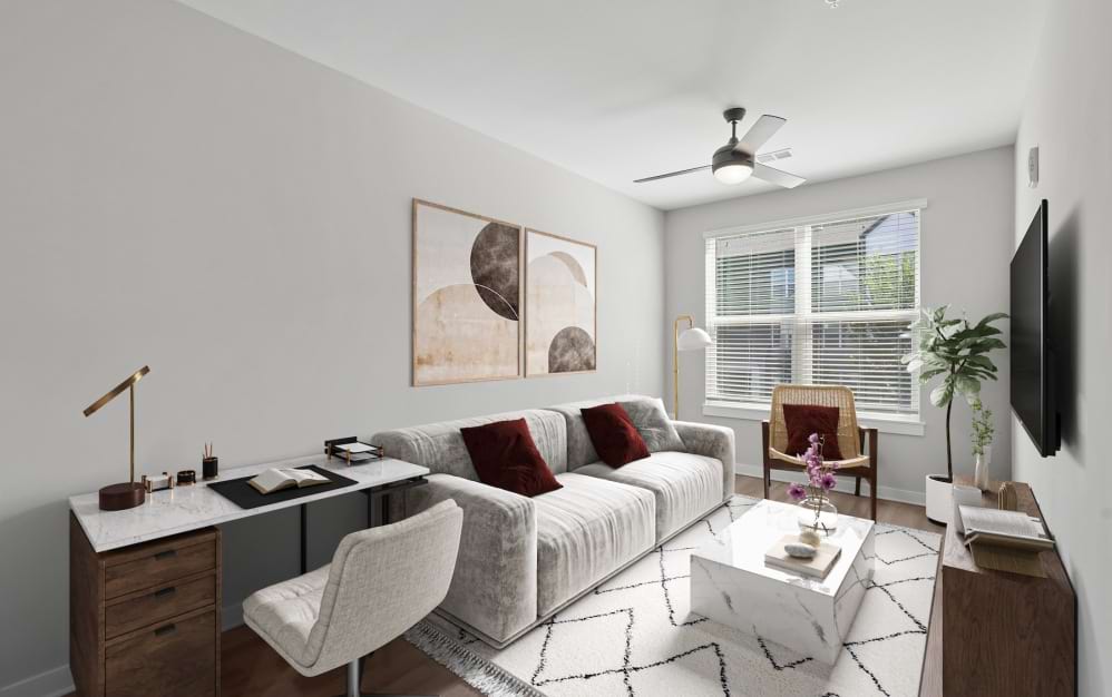 A1 - 1 bedroom floorplan layout with 1 bathroom and 580 square feet (Living Room)