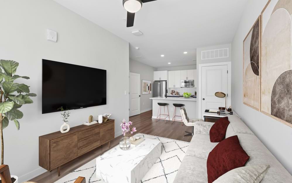 A1 - 1 bedroom floorplan layout with 1 bathroom and 580 square feet (Living Room)
